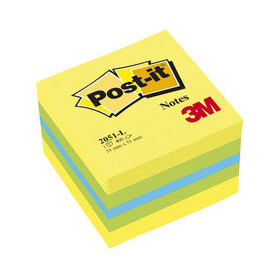 POST-IT Mini cube PLAISIR 400 feuilles 5,1X5,1 cm Rose Néon