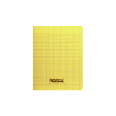 Cahier 24x32cm - Calligraphe 8000 POLYPRO - 96pgrands carreaux SéyèsJAUNE