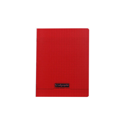 Cahier 17x22cm - Calligraphe 8000 POLYPRO - 96pgrands carreaux SéyèsROUGE