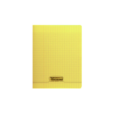 Cahier 17x22cm - Calligraphe 8000 POLYPRO - 96pgrands carreaux SéyèsJAUNE