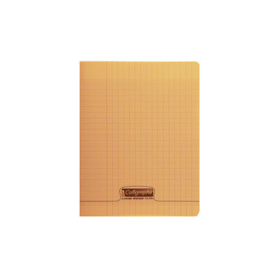 Cahier 17x22cm - Calligraphe 8000 POLYPRO - 96pgrands carreaux SéyèsORANGE